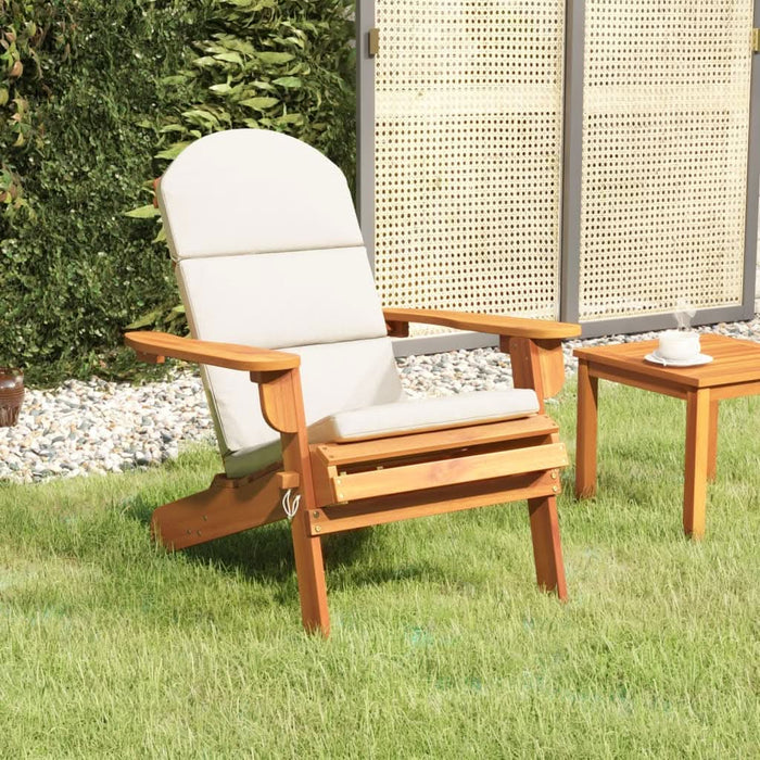Scaun de grădină Adirondack cu perne, lemn masiv acacia - WALTI WALTI