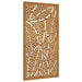 Decor perete de grădină 105x55 cm design frunze oțel Corten - WALTI WALTI
