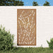 Decor perete de grădină 105x55 cm design frunze oțel Corten - WALTI WALTI