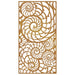 Decor perete de grădină 105x55 cm design scoici oțel Corten - WALTI WALTI