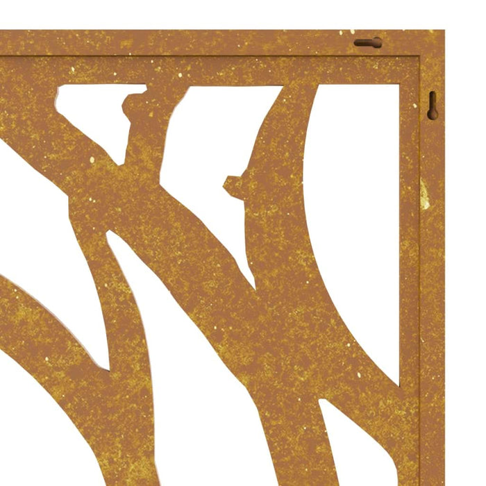 Decor perete de grădină 105x55 cm design scoici oțel Corten - WALTI WALTI