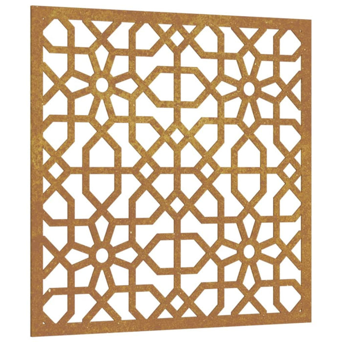 Decor perete de grădină 55x55 cm, design maur, oțel Corten - WALTI WALTI