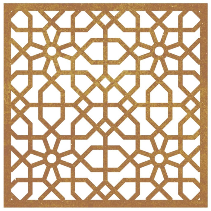 Decor perete de grădină 55x55 cm, design maur, oțel Corten - WALTI WALTI