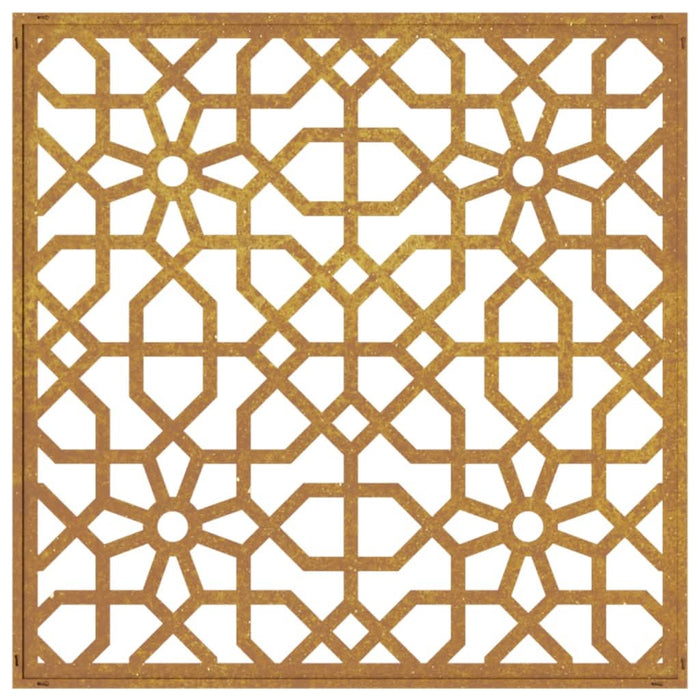 Decor perete de grădină 55x55 cm, design maur, oțel Corten - WALTI WALTI