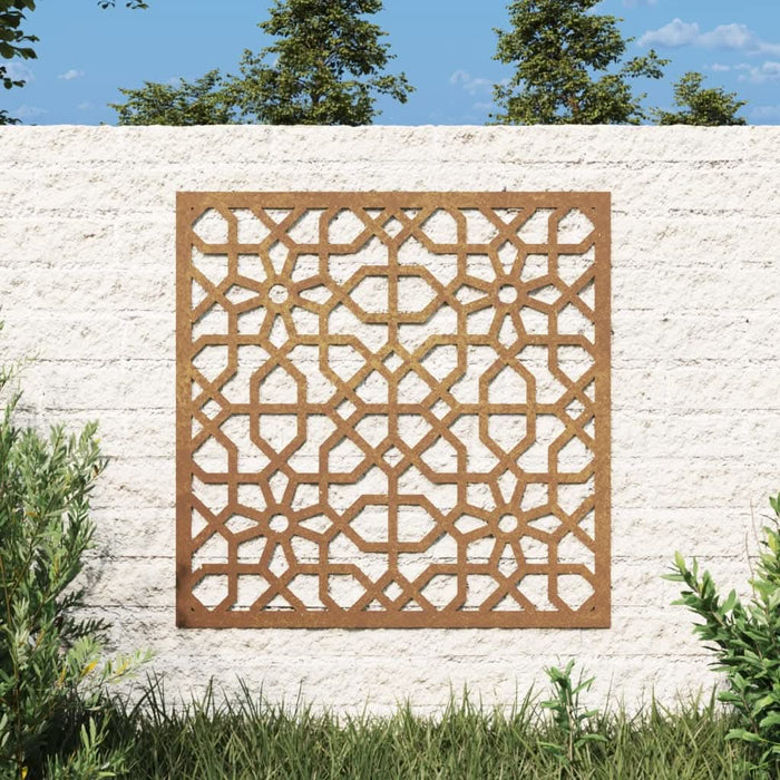 Decor perete de grădină 55x55 cm, design maur, oțel Corten - WALTI WALTI