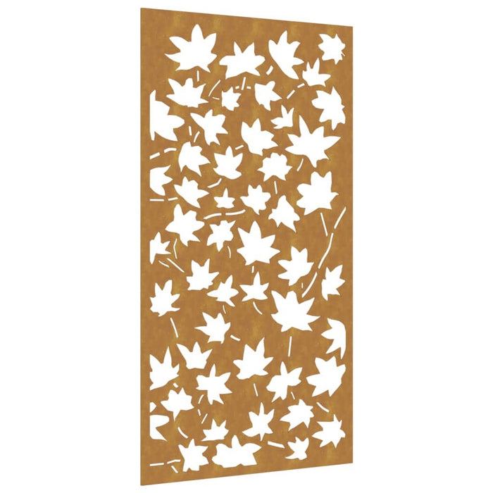 Decor de perete 105x55 cm design frunze arțar oțel Corten - WALTI WALTI