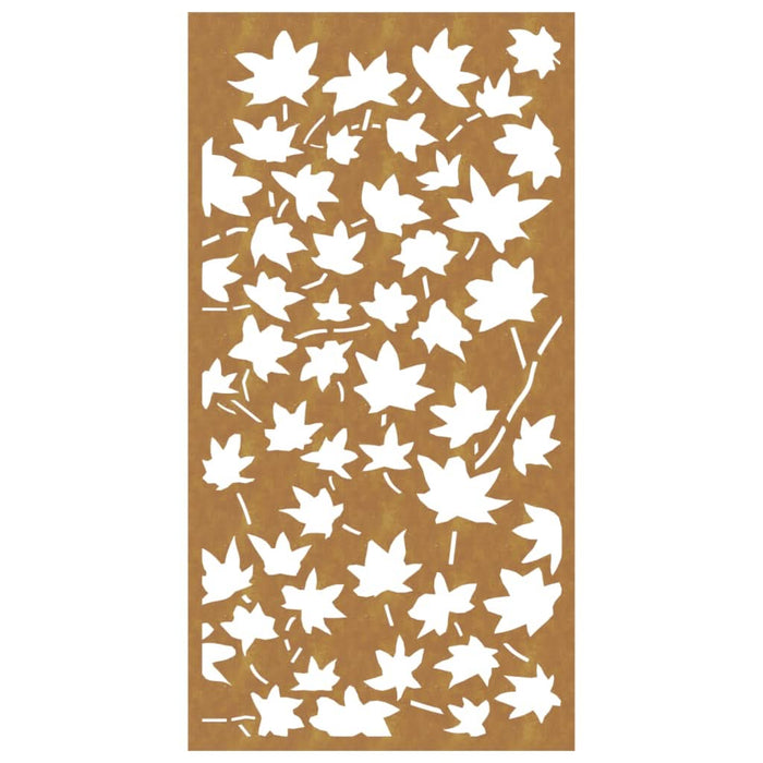 Decor de perete 105x55 cm design frunze arțar oțel Corten - WALTI WALTI