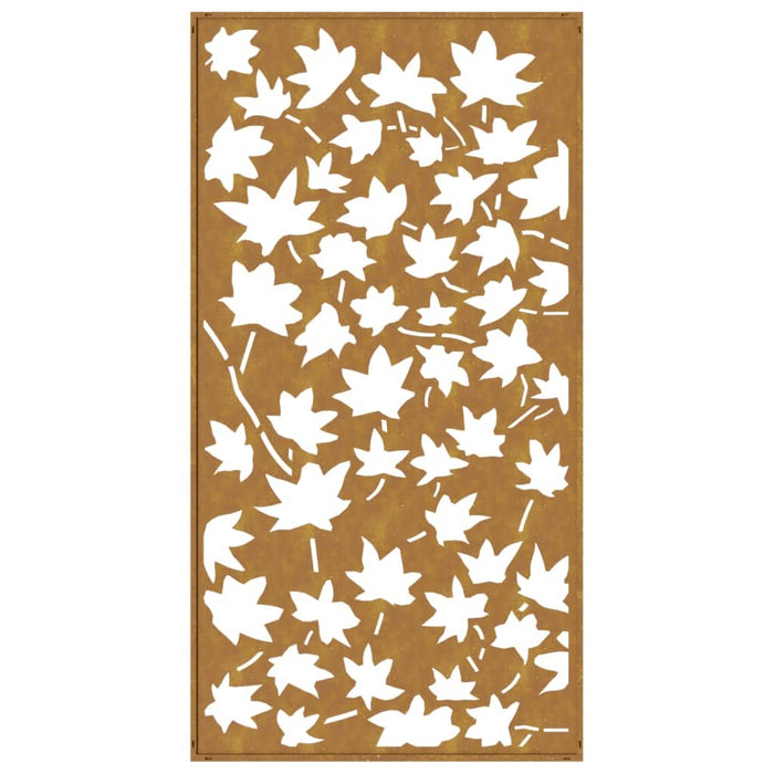 Decor de perete 105x55 cm design frunze arțar oțel Corten - WALTI WALTI