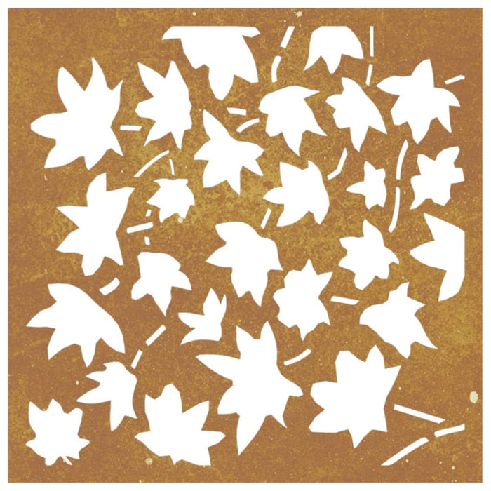 Decorațiune perete grădină, 55x55cm, oțel corten, frunze arțar - WALTI WALTI