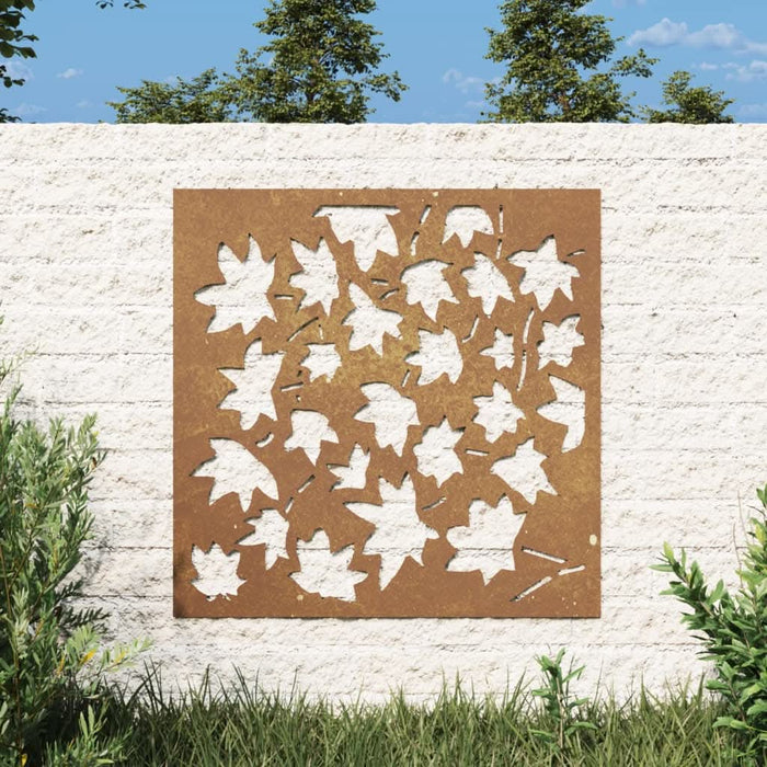Decorațiune perete grădină, 55x55cm, oțel corten, frunze arțar - WALTI WALTI