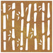 Decor perete de grădină 55x55 cm design bambus oțel Corten - WALTI WALTI
