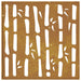 Decor perete de grădină 55x55 cm design bambus oțel Corten - WALTI WALTI
