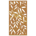 Decor de perete 105x55 cm design frunze bambus oțel Corten - WALTI WALTI