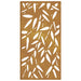 Decor de perete 105x55 cm design frunze bambus oțel Corten - WALTI WALTI