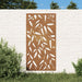 Decor de perete 105x55 cm design frunze bambus oțel Corten - WALTI WALTI