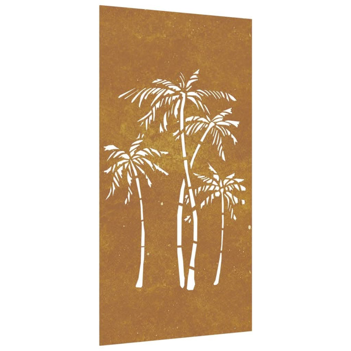 Decor de perete de grădină 105x55 cm design palmier oțel corten - WALTI WALTI