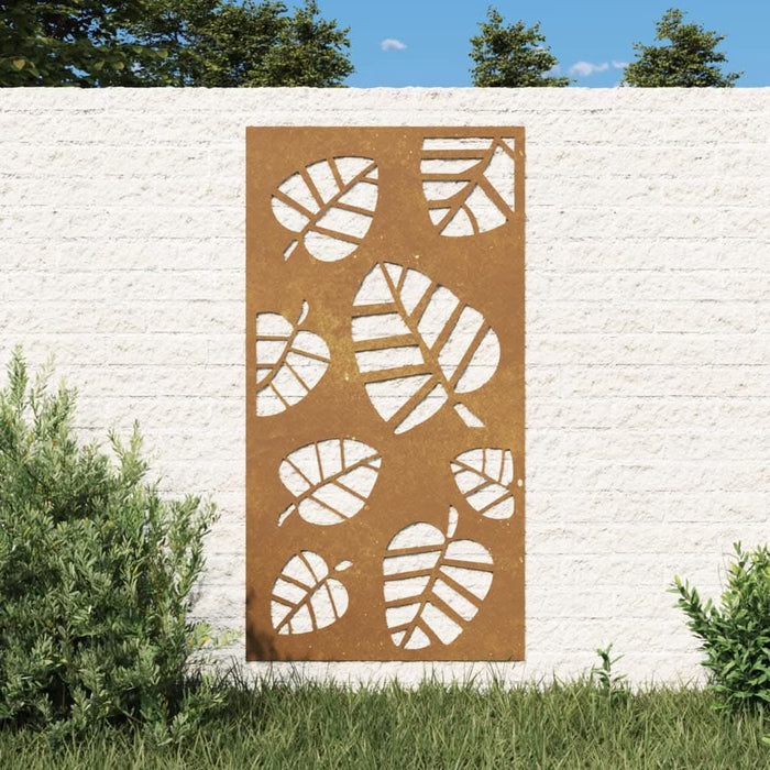 Decorație perete de grădină 105x55 cm design frunze oțel Corten - WALTI WALTI