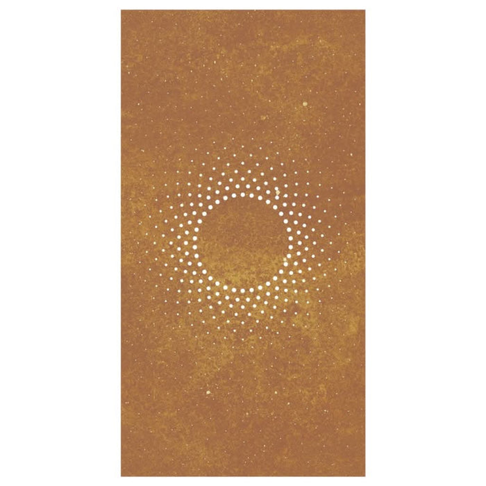 Decor perete de grădină 105x55 cm design soare oțel Corten - WALTI WALTI
