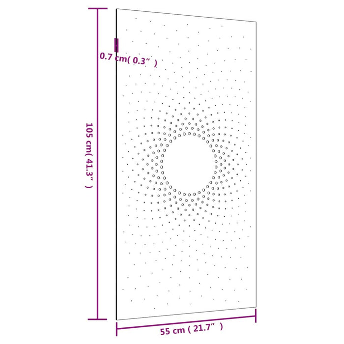 Decor perete de grădină 105x55 cm design soare oțel Corten - WALTI WALTI