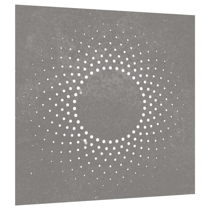 Decor perete de grădină 55x55 cm design soare oțel Corten - WALTI WALTI