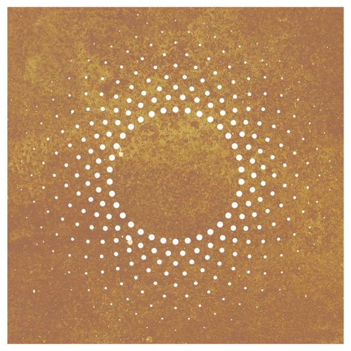 Decor perete de grădină 55x55 cm design soare oțel Corten - WALTI WALTI