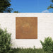 Decor perete de grădină 55x55 cm design soare oțel Corten - WALTI WALTI