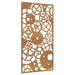 Decor perete grădină 105x55 cm design roți zimțare oțel Corten - WALTI WALTI