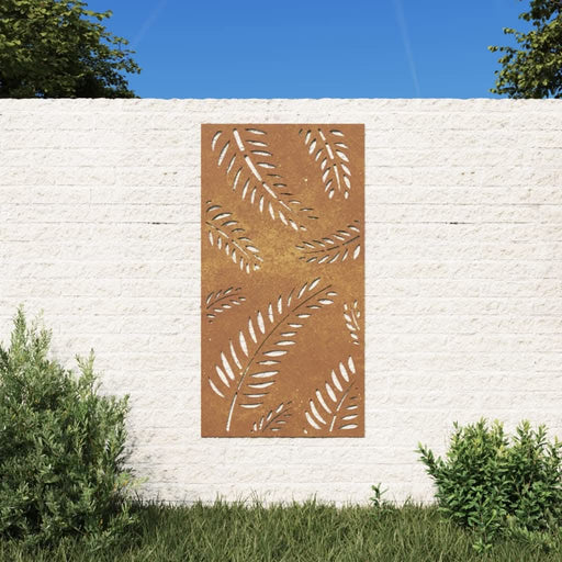 Decorație perete de grădină 105x55 cm design frunze oțel Corten - WALTI WALTI