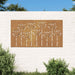 Decorație perete de grădină 105x55 cm design flori oțel Corten - WALTI WALTI