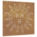 Decor perete de grădină 55x55 cm design soare oțel Corten - WALTI WALTI