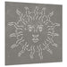 Decor perete de grădină 55x55 cm design soare oțel Corten - WALTI WALTI