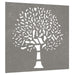 Decor perete de grădină 55x55 cm design copac oțel Corten - WALTI WALTI