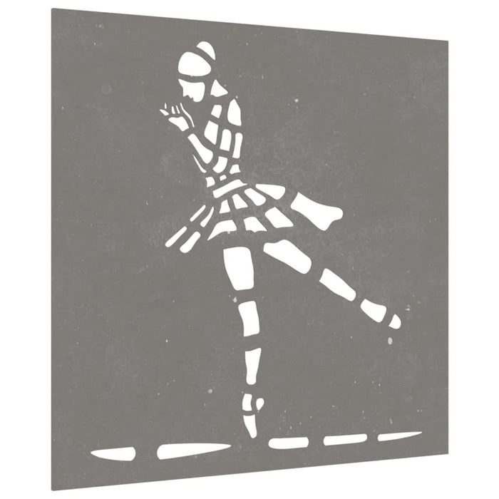 Decor perete de grădină 55x55 cm design balerină oțel Corten - WALTI WALTI