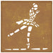Decor perete de grădină 55x55 cm design balerină oțel Corten - WALTI WALTI