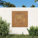 Decor perete de grădină 55x55 cm design cap Buddha oțel Corten - WALTI WALTI