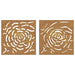 Decor de perete 2 buc. 55x55 cm model trandafiri oțel Corten - WALTI WALTI