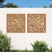 Decor de perete 2 buc. 55x55 cm model trandafiri oțel Corten - WALTI WALTI
