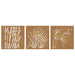 Decor de perete 3 buc. 55x55 cm model iarba oțel Corten - WALTI WALTI