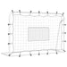 Poartă de fotbal cu plasă, alb și negru, 184x61x123 cm, oțel/PE - WALTI WALTI