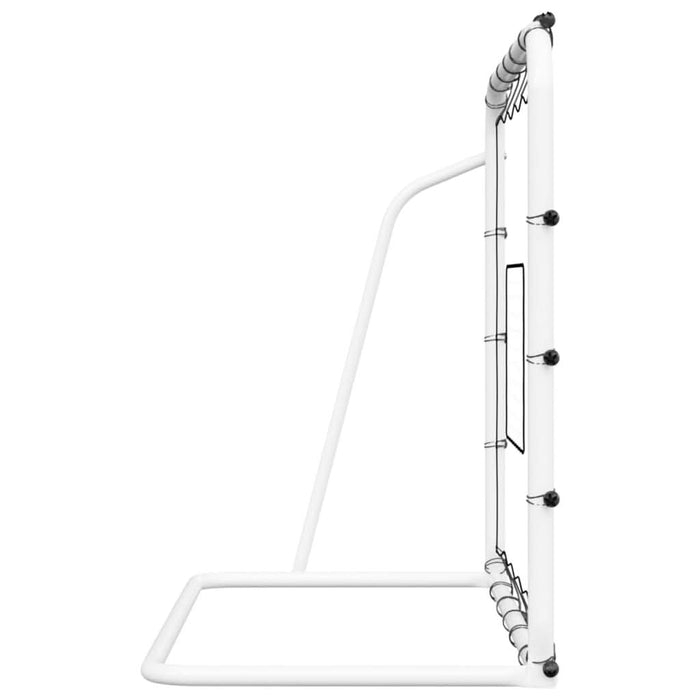 Poartă de fotbal cu plasă, alb și negru, 184x61x123 cm, oțel/PE - WALTI WALTI