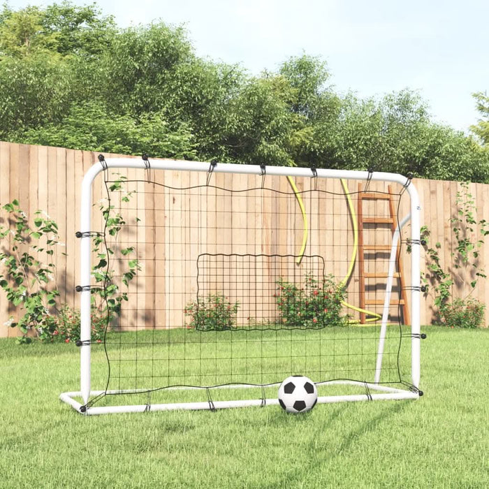 Poartă de fotbal cu plasă, alb și negru, 184x61x123 cm, oțel/PE - WALTI WALTI