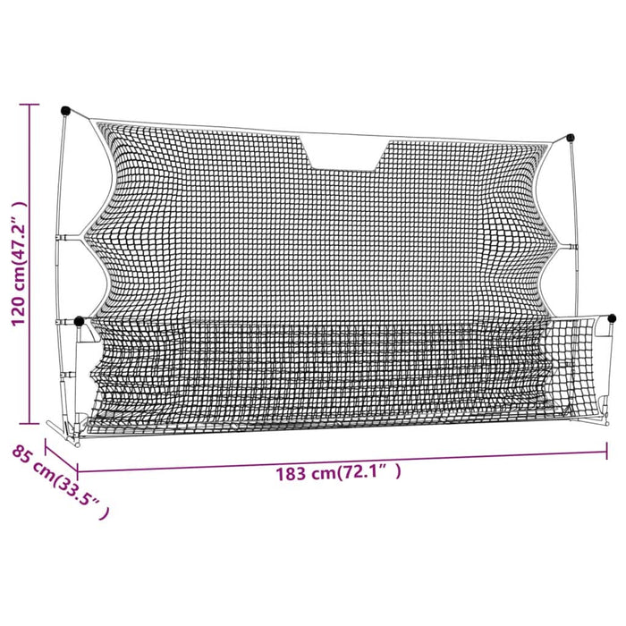 Plasă rebounder fotbal, negru și galben 183x85x120 cm poliester - WALTI WALTI