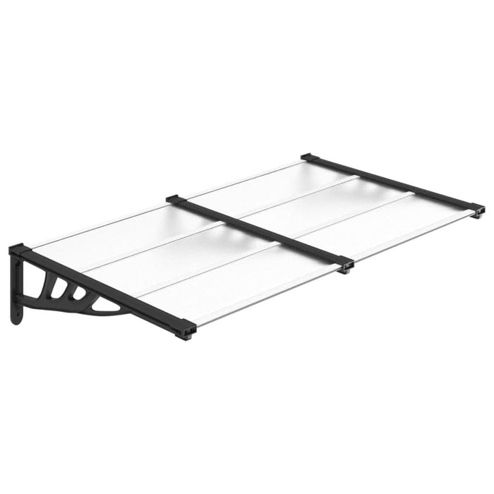 Copertină de ușă, negru și transparent 152,5x90 cm policarbonat - WALTI WALTI