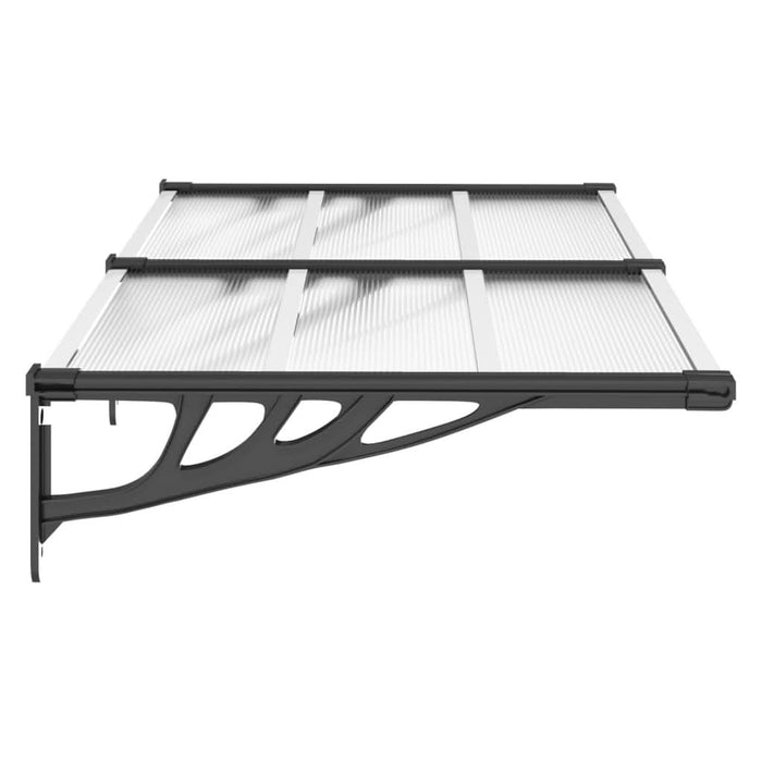 Copertină de ușă, negru și transparent 152,5x90 cm policarbonat - WALTI WALTI