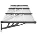 Copertină de ușă, negru și transparent 297,5x90 cm policarbonat - WALTI WALTI