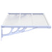 Copertină de ușă, gri și transparent, 122x90 cm, policarbonat - WALTI WALTI
