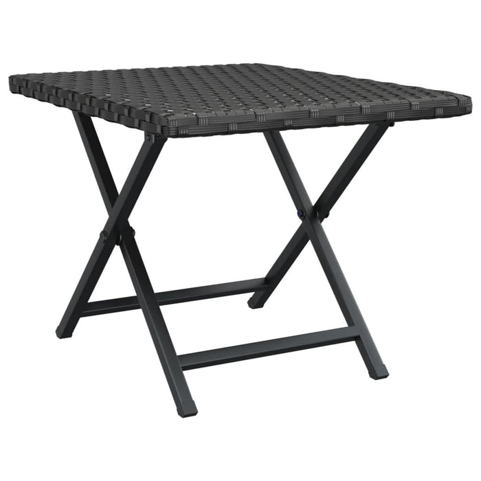 Masă de bistro pliabilă, negru, 45x35x32 cm, poliratan - WALTI WALTI