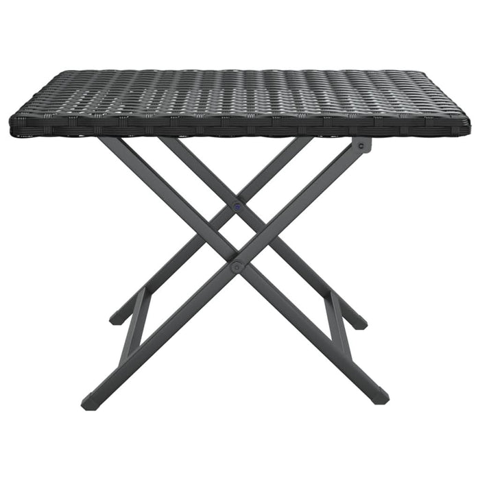 Masă de bistro pliabilă, negru, 45x35x32 cm, poliratan - WALTI WALTI