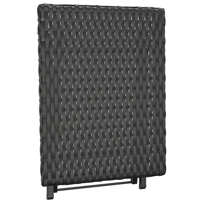 Masă de bistro pliabilă, negru, 45x35x32 cm, poliratan - WALTI WALTI