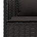 Set mobilier de grădină cu perne, 2 piese, negru, poliratan - WALTI WALTI